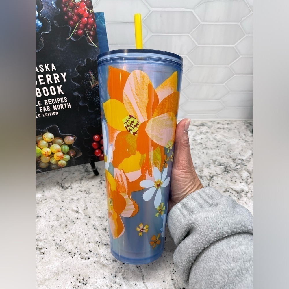 Starbucks  2024 Blue Dichronic Magnolia and Flowers
Tumbler BRAND NEW. NWT.